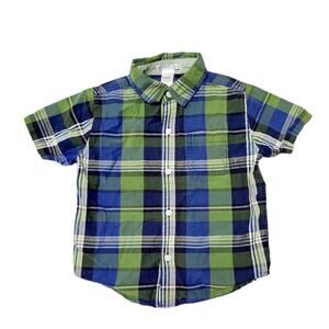 Janie And Jack Plaid Button Up Shirt Size 3